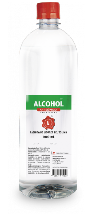 Botella de Alcohol Fábrica de Licores del Tolima