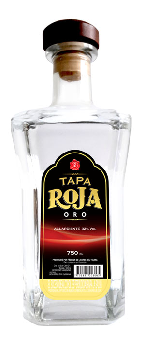 Presentación de la Botella de Tapa Roja Oro