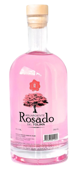 Presentación de la Botella de Tapa Roja Rosado