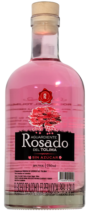Aguardiente Rosado del Tolima Sin Azucar